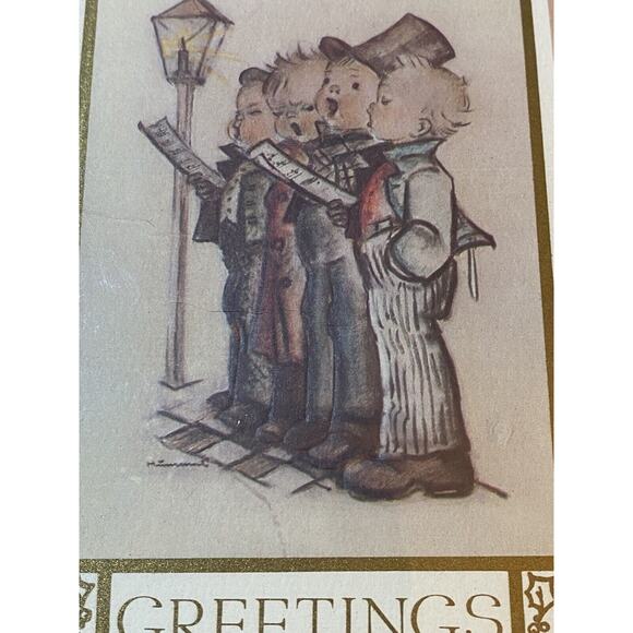 Vintage Hallmark 80s Hummel Retro Christmas Sealed Nostalgic Cards & Envelopes - Picture 3 of 8